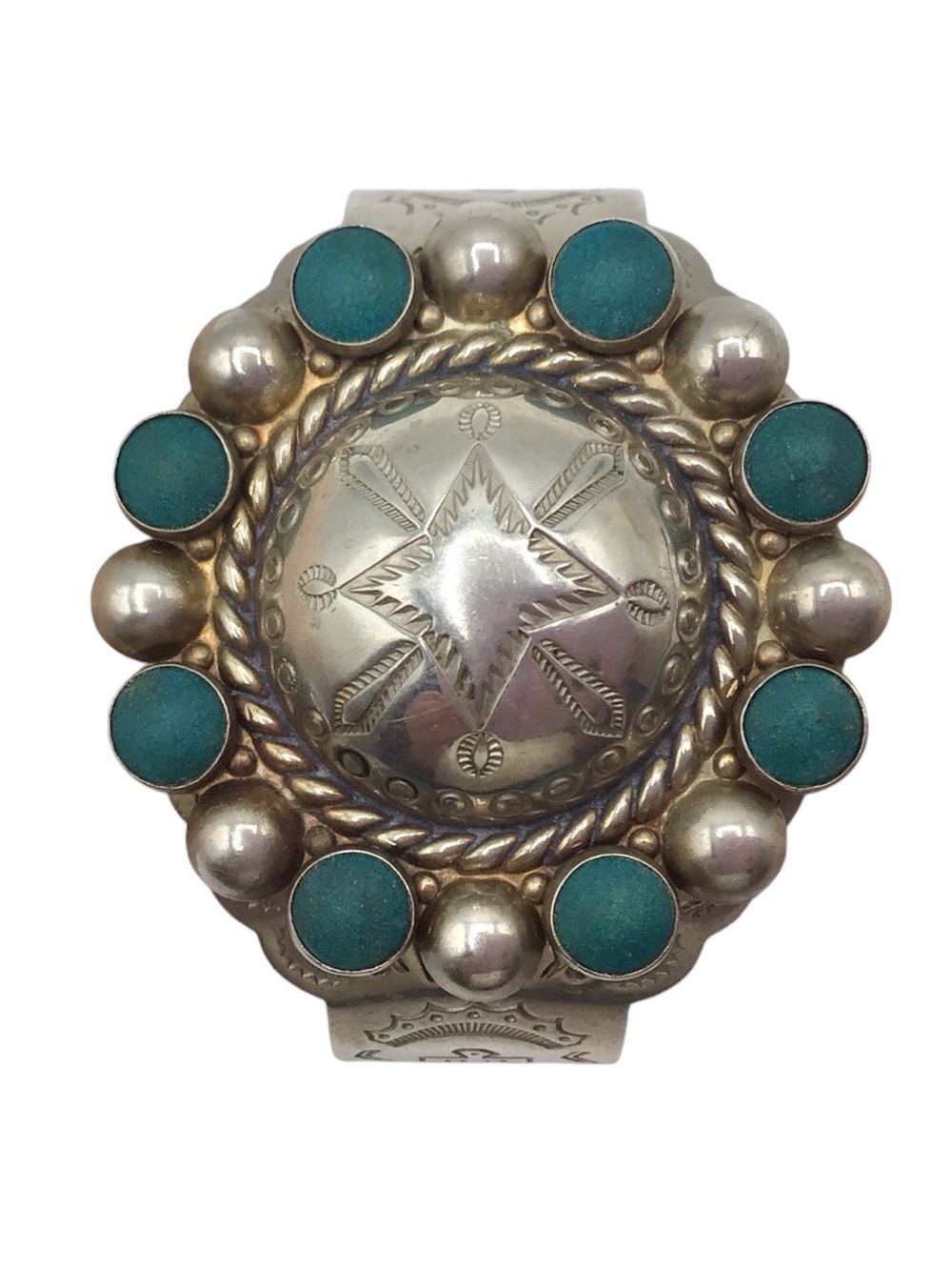 Vintage Native American Cuff Bracelet, Silver Plated Thunderbird Cuff, Southwest